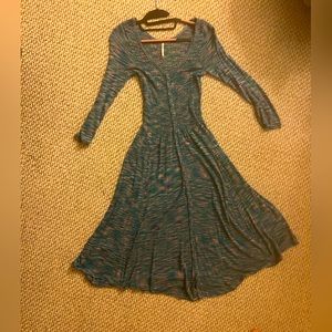 Free People Knit 3/4 Length Full Skirt & 3/4 Length Sleeve Dress